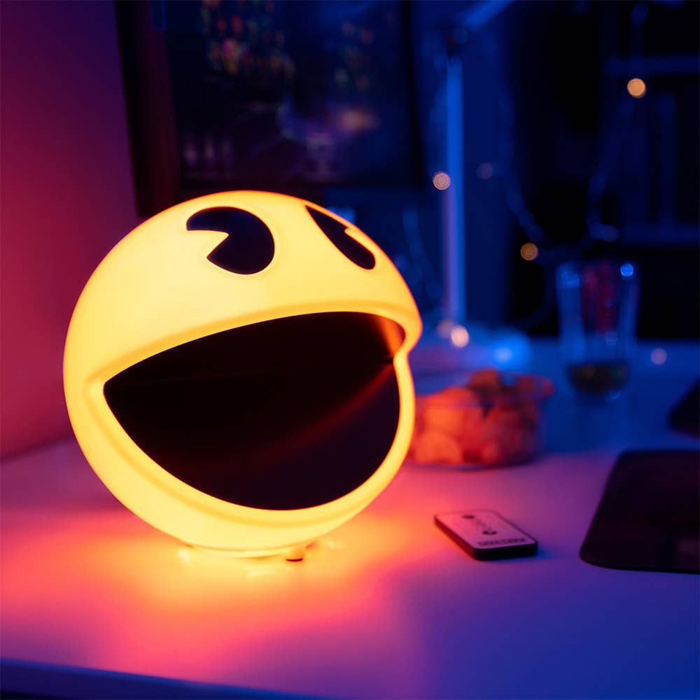 Pac-Man LED Neon Light - USB Powered with Remote Control & Arcade Sounds | Official