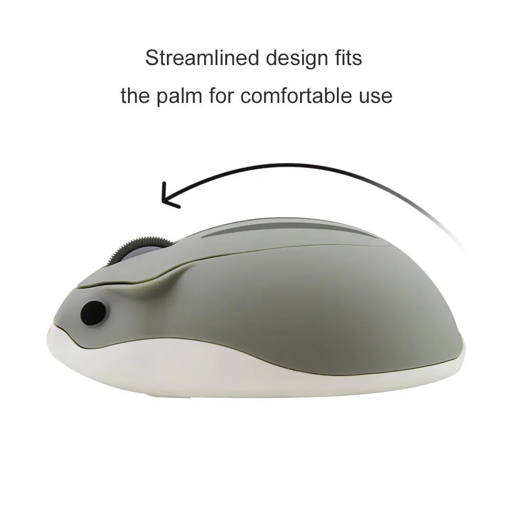Cute Hamster Wireless Mouse - 2.4G Ergonomic Mini Mouse for PC & Laptop