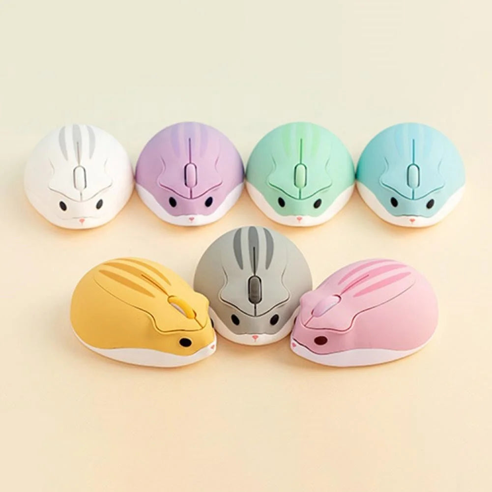 Cute Hamster Wireless Mouse - 2.4G Ergonomic Mini Mouse for PC & Laptop