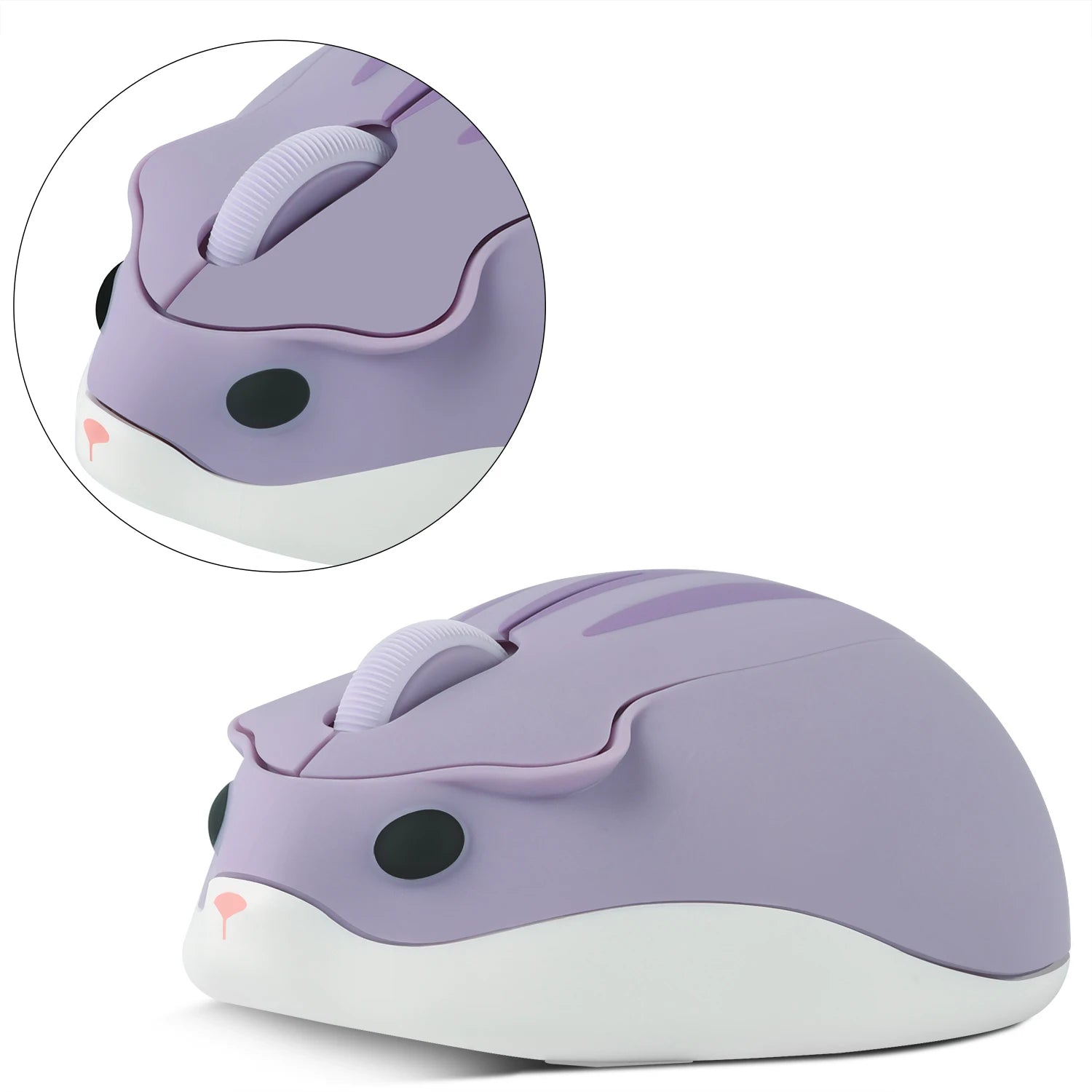 Cute Hamster Wireless Mouse - 2.4G Ergonomic Mini Mouse for PC & Laptop
