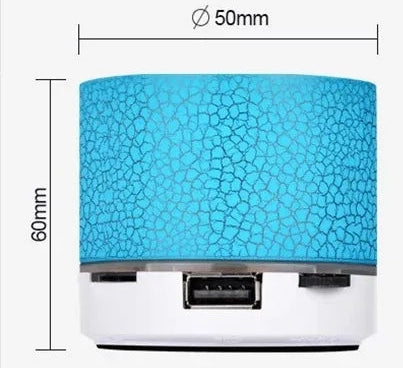 Mini Bluetooth Speaker with LED Lights - Portable Wireless Speaker with TF Card
