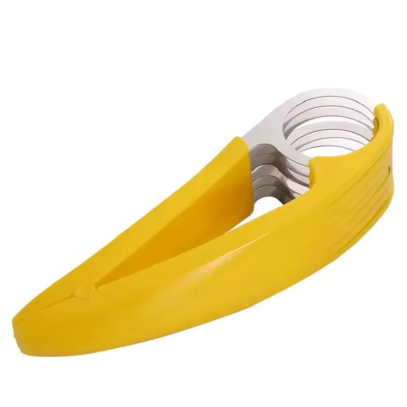 Banana Slicer & Cucumber Cutter - Stainless Steel Fruit & Vegetable Slicer for Salads, Snacks & Meal Prep
