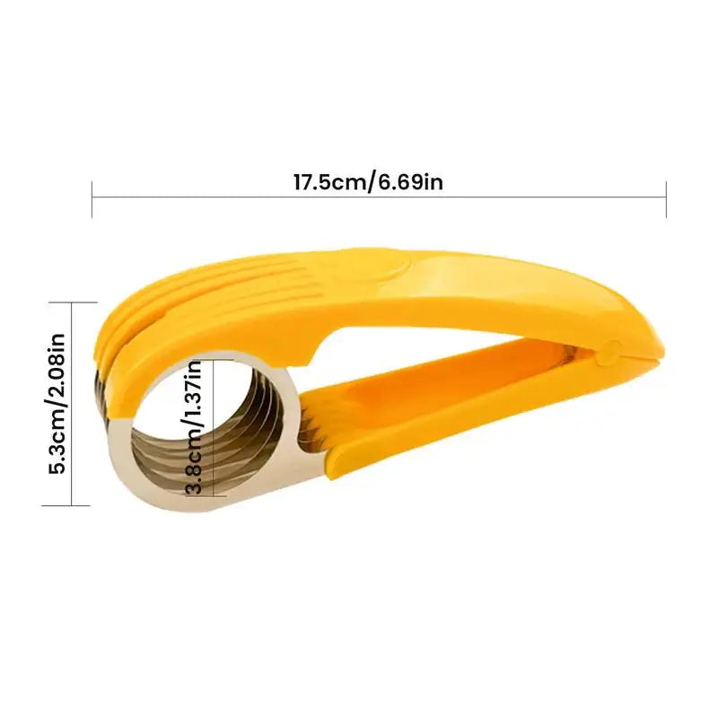 Banana Slicer & Cucumber Cutter - Stainless Steel Fruit & Vegetable Slicer for Salads, Snacks & Meal Prep