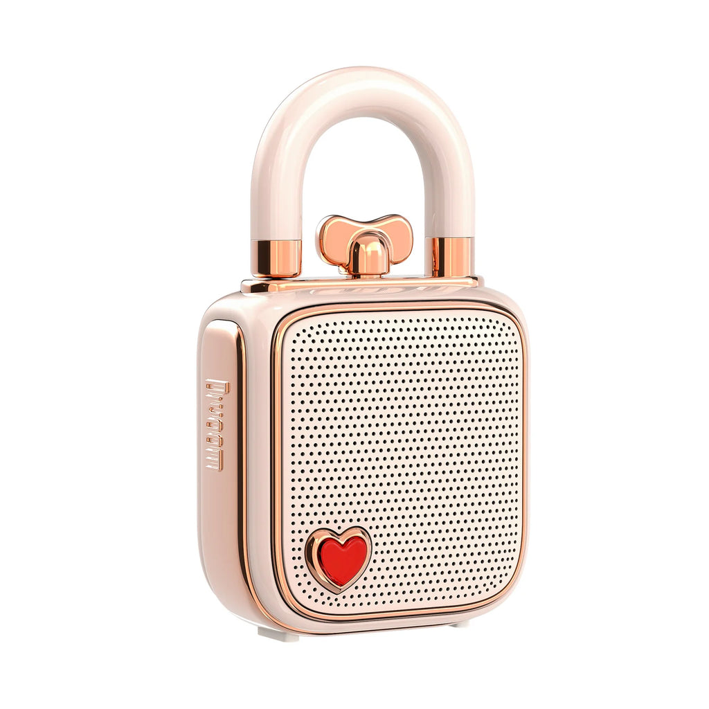 Divoom LoveLock Mini Bluetooth Speaker - Cute Portable Wireless Speaker with 5W Sound