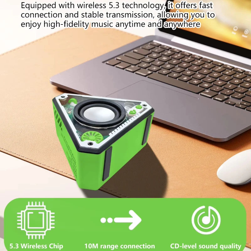 Mini Portable Bluetooth Speaker - Wireless Subwoofer for Outdoor, Travel, Desk & Home - USB Rechargeable