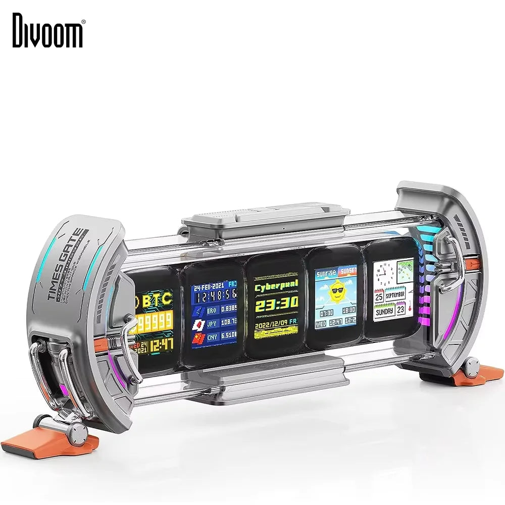 Divoom Times Gate Pixel Art Digital Clock - WiFi Smart Display with RGB Lighting