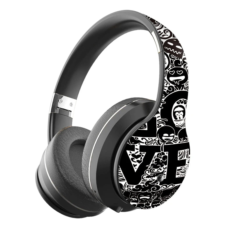 Graffiti Design Wireless Headphones - Bluetooth 5.0 Over-Ear