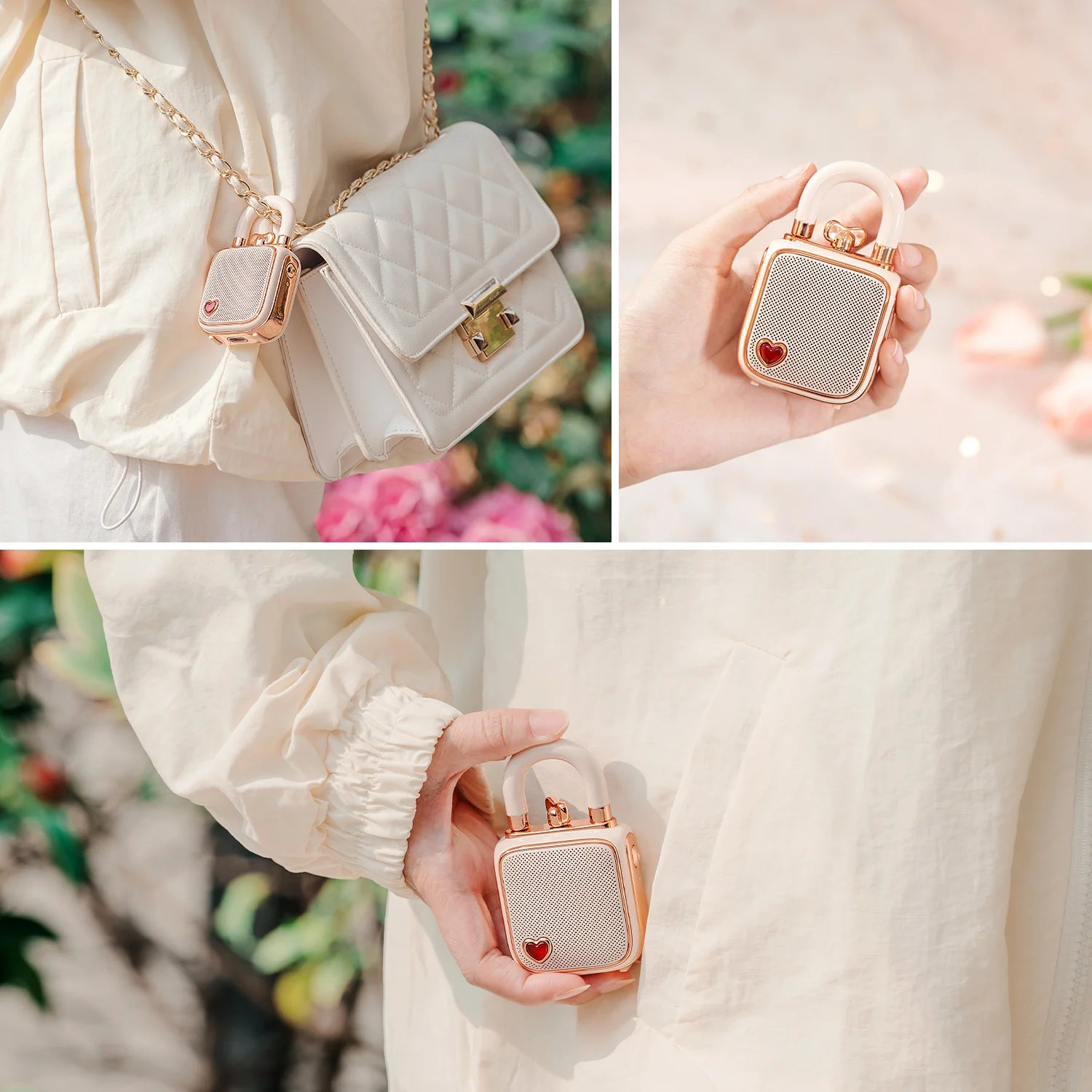 Divoom LoveLock Mini Bluetooth Speaker - Cute Portable Wireless Speaker with 5W Sound