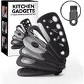 6-in-1 Stainless Steel Kitchen Tool Set - Peeler, Pizza Cutter, Can Opener & More