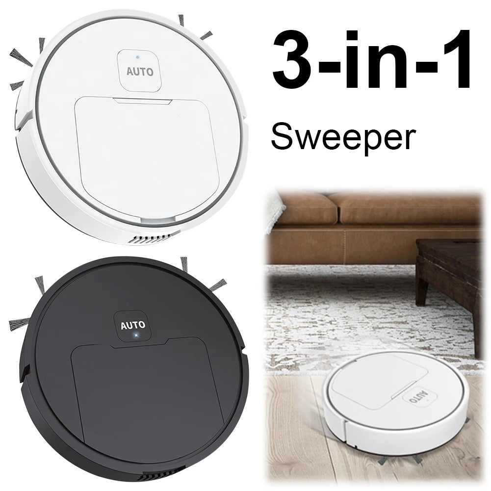 3-in-1 Robot Vacuum Cleaner MINI USB Rechargeable Smart Navigation
