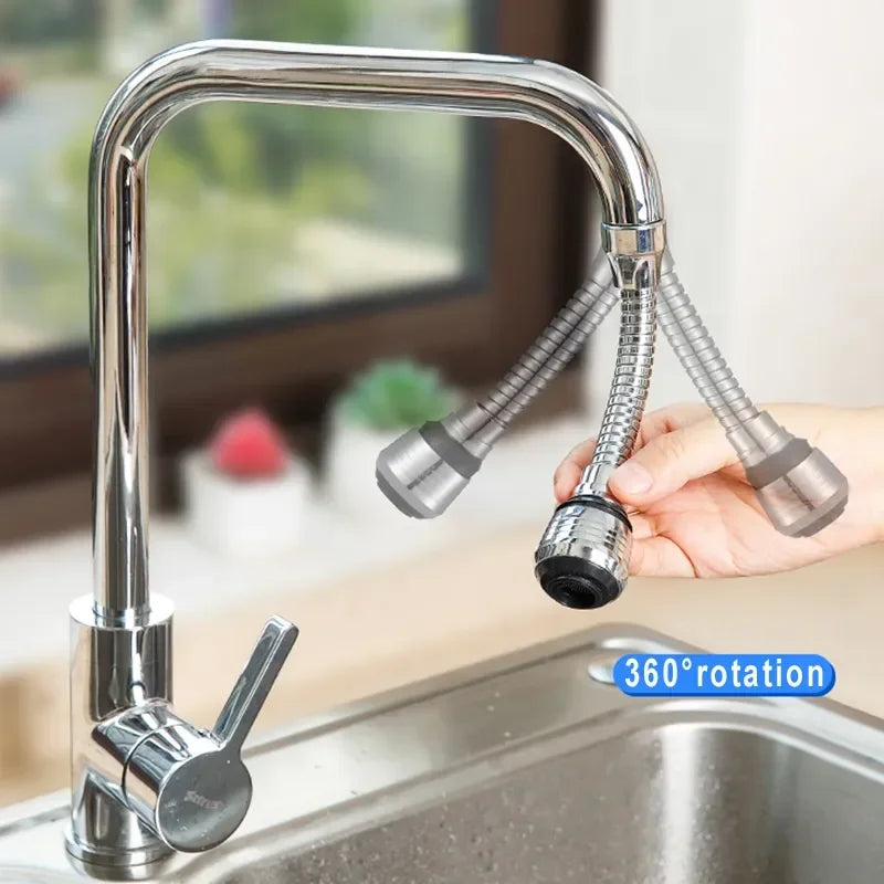 360° Rotating Faucet Extender - Water Saving Kitchen & Bathroom Tap Aerator