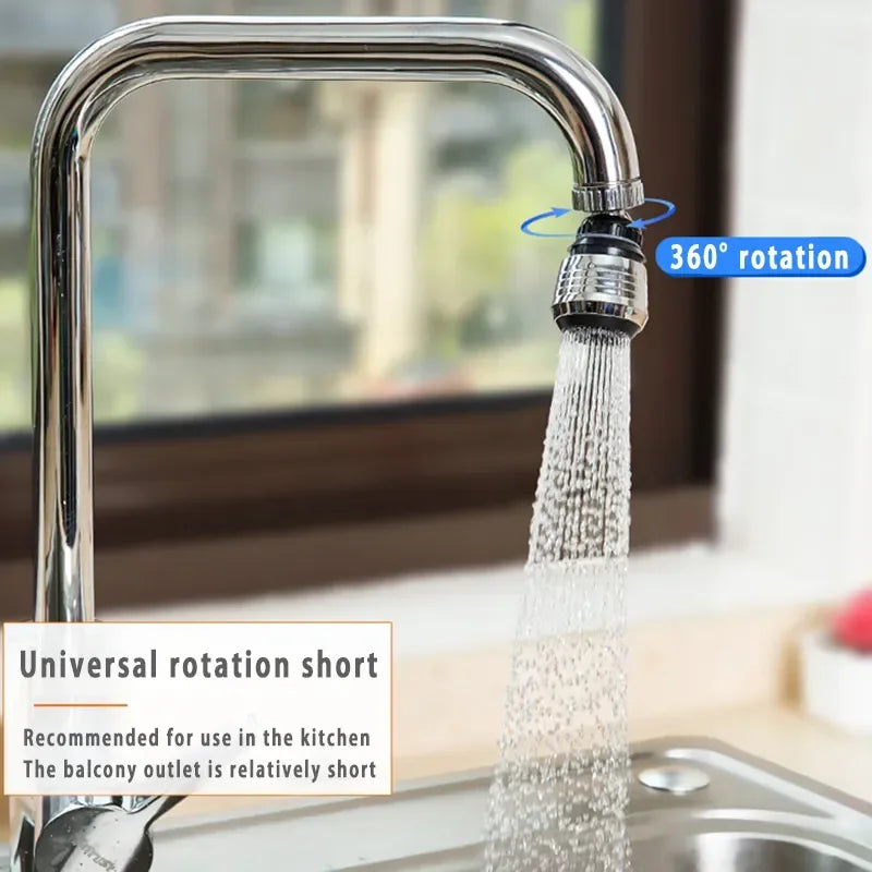 360° Rotating Faucet Extender - Water Saving Kitchen & Bathroom Tap Aerator