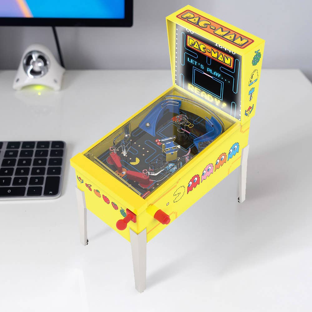 Pac-Man Mini Pinball Machine - Retro Arcade Desktop Game | Official Merchandise